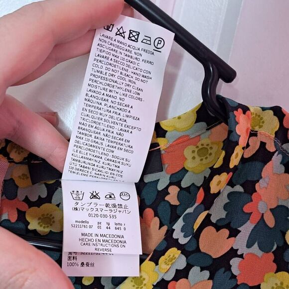 Weekend MaxMara Women's 100% Silk Floral Dress size 10 US - Picture 6 of 11